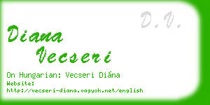 diana vecseri business card